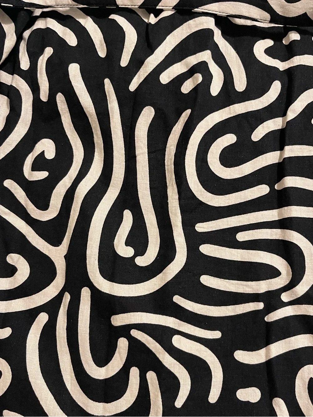 Banana Republic Black and Cream Abstract Mini Dress - Picture 2 of 4
